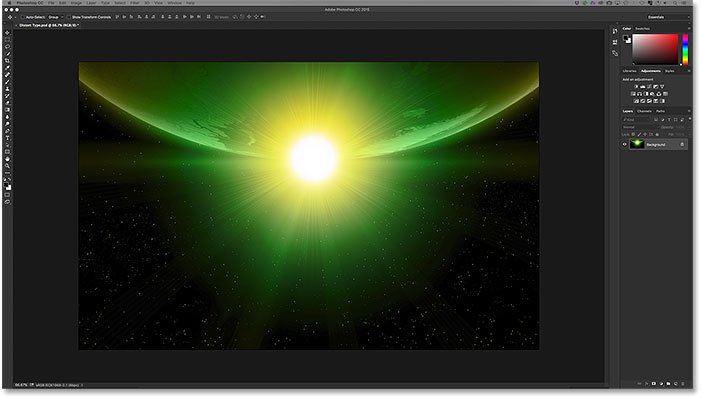 An image open in Photoshop CC.