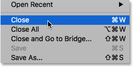 Closing the Smart Object document.