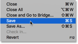 Saving the Smart Object document.