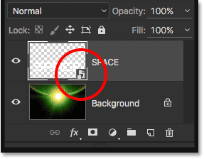 The Layers panel converted to a Smart Object.