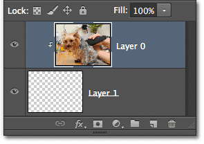 Panel Layers menampilkan yang baru dibuat topeng kliping. Image © 2012 Photoshop Essentials.com