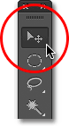 Selecting the Move Tool from the Tools panel in Photoshop. Image © 2012 Photoshop Essentials.com