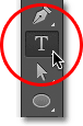 Selecting the Type Tool in Photoshop. Image © 2012 Photoshop Essentials.com