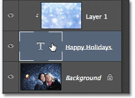 Memilih Jenis lapisan dalam panel Layers. Image © 2012 Photoshop Essentials.com