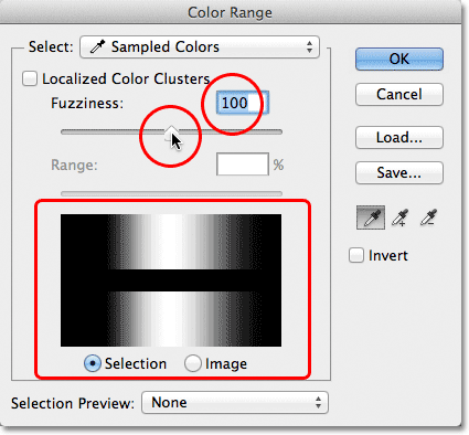 photoshop 101 color range feature