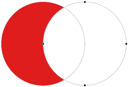 The shape has changed from the Exclude Overlapping Shape Areas mode to the Subtract from Shape Area mode. Image © 2011 Photoshop Essentials.com