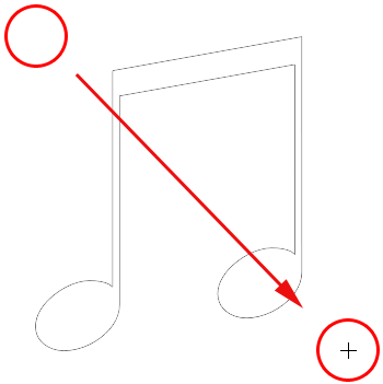 Drawing a music notes custom shape in Photoshop. Image © 2011 Photoshop Essentials.com