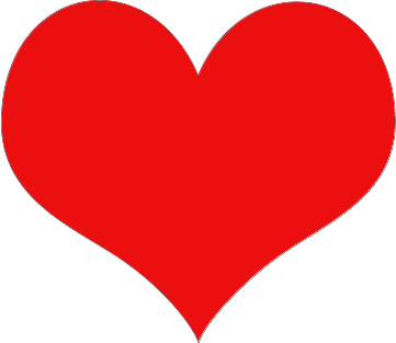 A custom heart shape drawn in Photoshop. Image © 2011 Photoshop Essentials.com