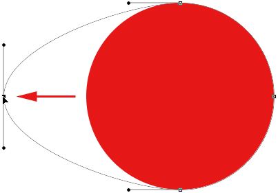 Dragging an anchor point to reshape the vector shape. Image © 2011 Photoshop Essentials.com