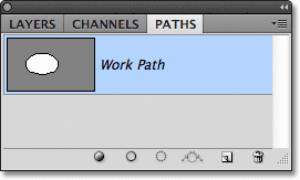 The Paths panel di Photoshop.  Gambar © 2011 Photoshop Essentials.com