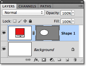 The path has been converted into a Shape layer. Image © 2011 Photoshop Essentials.com