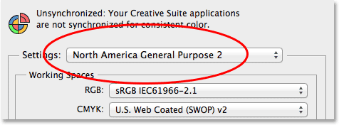 Amerika Utara General Purpose 2 pengaturan warna preset. Image © 2013 Photoshop Essentials