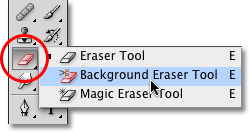 The Background Eraser Tool in Photoshop.