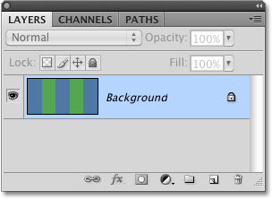 The Background layer in Photoshop. Image © 2010 Photoshop Essentials.com