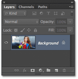 Panel Layers di Photoshop CS6. Image © 2012 Photoshop Essentials.com