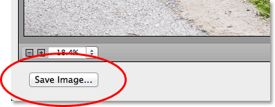 The Save Image button in Camera Raw. Image © 2013 Photoshop Essentials.com