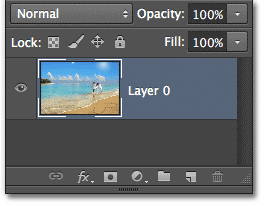 The Background layer has been renamed Layer 0. Image © 2012 Photoshop Essentials.com