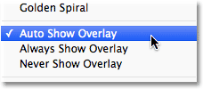 Photoshop CS6 lets you choose when, or if, you want the overlay to appear. Image © 2012 Photoshop Essentials.com