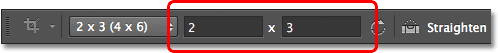 Enter your own custom aspect ratio values if needed. Image © 2012 Photoshop Essentials.com
