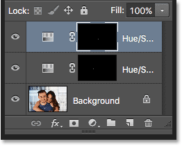 The second adjustment layer appears above the first one.