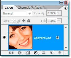 The Layers palette in Photoshop