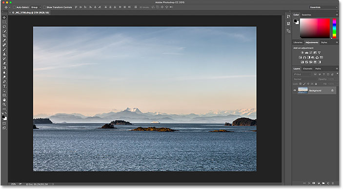 The same image has been moved from Lightroom CC to Photoshop CC. Image © 2016 Photoshop Essentials.com