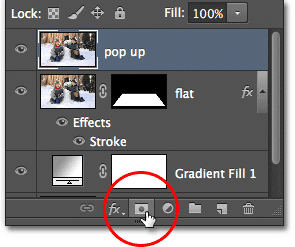 Mengklik ikon Layer Mask sekali lagi. Image © 2012 Photoshop Essentials.com.