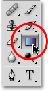 Selecting the Gradient Tool from the Tools panel in Photoshop. Image © 2008 Photoshop Essentials.com.