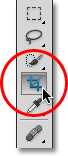 Selecting the Crop Tool in Photoshop. Image © 2010 Photoshop Essentials.com.