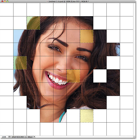 A second set of squares have been selected. Image © 2011 Photoshop Essentials.com.