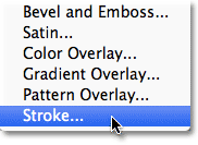 Photoshop layer style Stroke. Gambar © 2011 Photoshop Essentials.com.