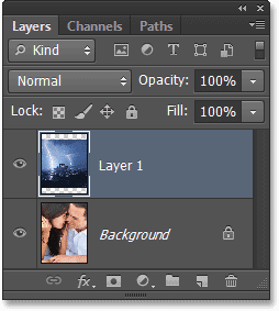 Panel Layers di Photoshop CS6. Image © 2013 Photoshop Essentials.com