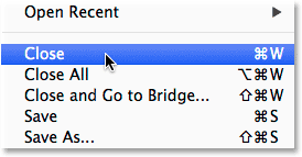 Closing the circle document. Image © 2014 Photoshop Essentials.com.