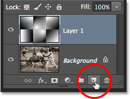 Adding a secod new layer. Image © 2014 Photoshop Essentials.com.