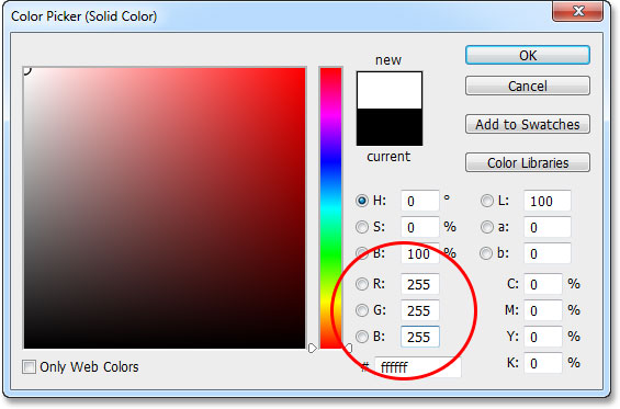 Memilih Warna lapisan mengisi Padat dalam panel Layers. Image © 2013 Photoshop Essentials.com