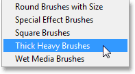 Loading Толстая Heavy Кисти установить в Photoshop. Image © 2013 Photoshop Essentials.com