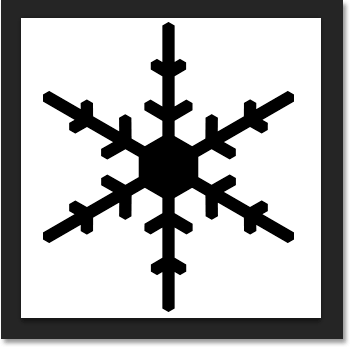 A black snowflake shape. Image © 2014 Photoshop Essentials.com.