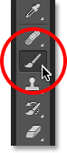 Selecting the Brush Tool. Image © 2014 Photoshop Essentials.com.