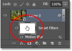 Memilih Smart Filter lapisan mask pada panel Layers. Image © 2013 Photoshop Essentials.com