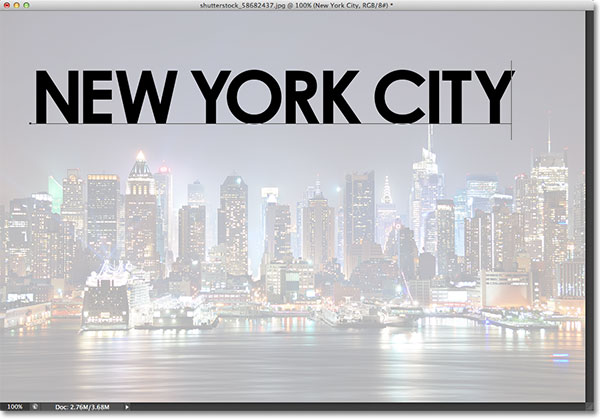 Adding type to an image with Photoshop..