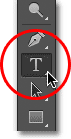 Selecting the Type Tool in Photoshop. Image © 2013 Photoshop Essentials.com.