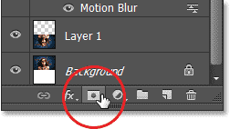 Ikon Layer Mask dalam panel Layers. Image © 2013 Photoshop Essentials.com