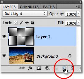 Photoshop New Layer icon. Gambar © 2011 Photoshop Essentials.com.