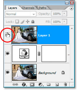 Click the Layer Visibility icon