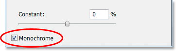 Click the Monochrome option