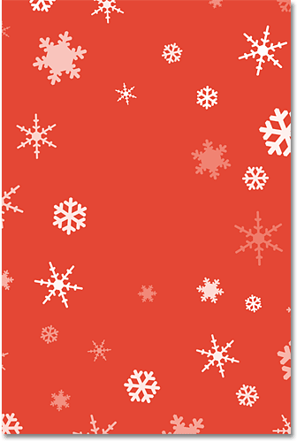 Adding additional snowflakes to the photo border. Image © 2010 Photoshop Essentials.com.