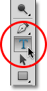 Selecting the Type Tool in Photoshop. Image © 2010 Photoshop Essentials.com.