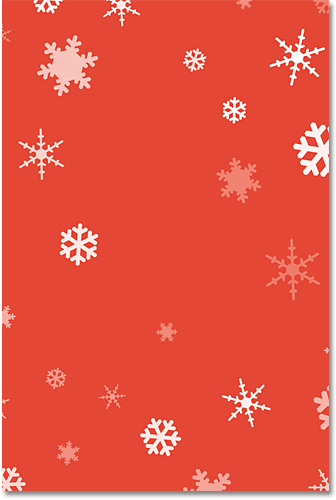 Adding the third type of snowflake to the document. Image © 2010 Photoshop Essentials.com.