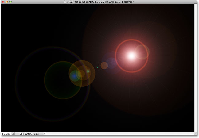 Non-Destructive Lens Flare Effect In Photoshop