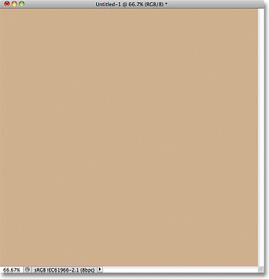 Photoshop document filled with light brown. Image © 2011 Photoshop Essentials.com.